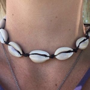 Cowrie shell choker